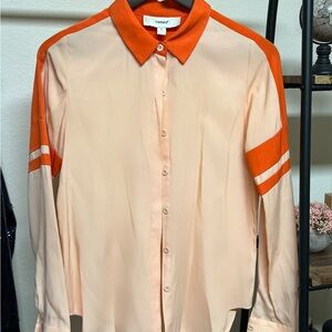 Cameo Vibrant Orange and Cream Shirt